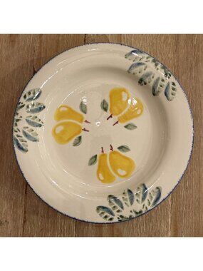 4 - Poole Pottery Dorset Fruits Dinner Plates Pears 10 1/2"  England